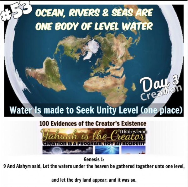 Evidence #53 Proof Yahuah Exists / Ocean, Rivers & Seas are One Body of Level Water