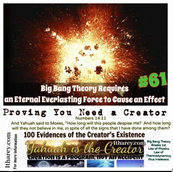 Evidence #61 Proof Yahuah Exists / Big Bang Theory Requires a Creator