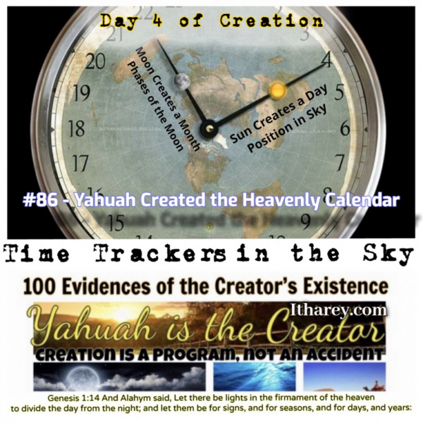Evidence #86- Proof Yahuah Exists - Yahuah Created the Heavenly Calendar - Proof Yahuah Exists