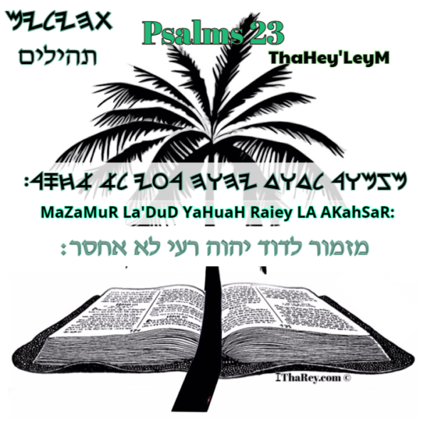 psalms 23 paleo hebrew ancient hebrew