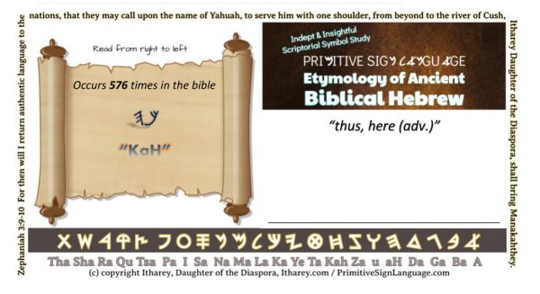 כה thus here